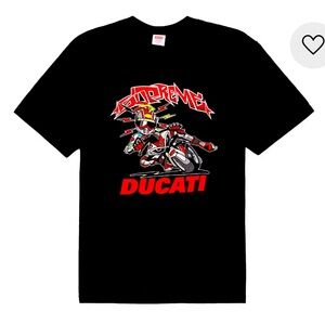 Supreme Ducati Bike Tee, Black, size Small, new, authentic